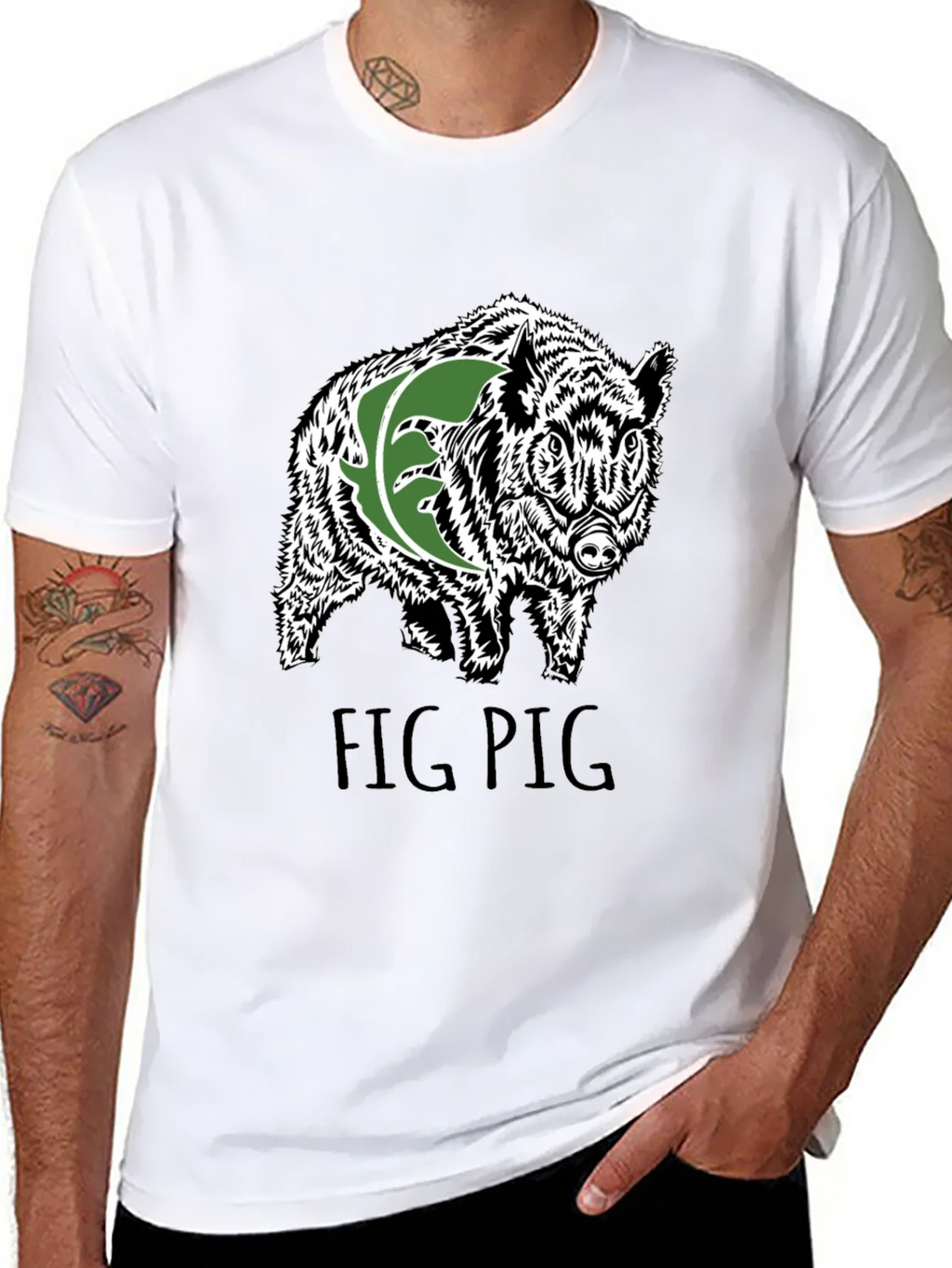 Fig Pig Black T-Shirt product image 7