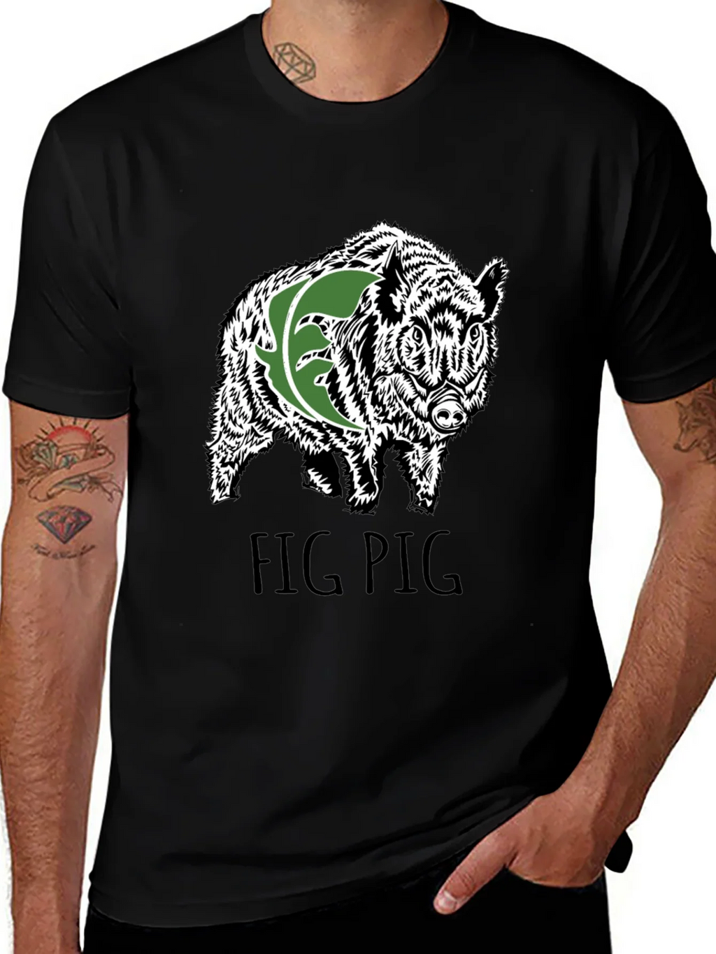 Fig Pig Black T-Shirt product image 1