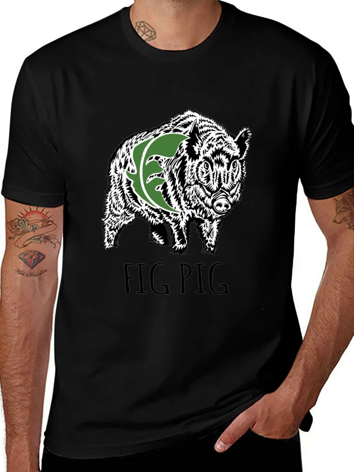Fig Pig Black T-Shirt product image 1