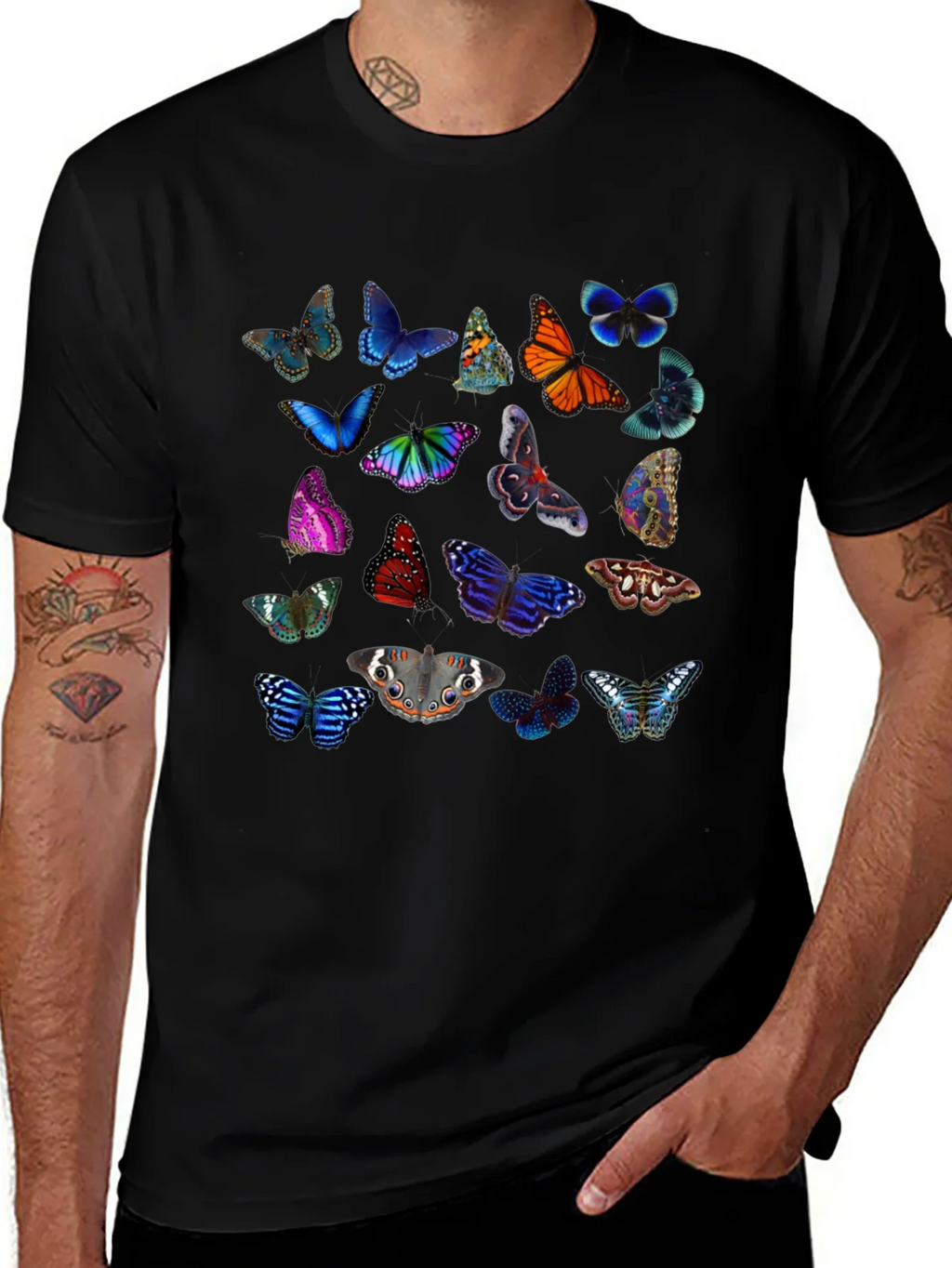 Butterfly Print Crew Neck Short Sleeve T-Shirt product image 1