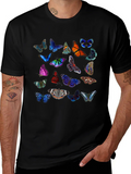 Butterfly Print Crew Neck Short Sleeve T-Shirt product image 1