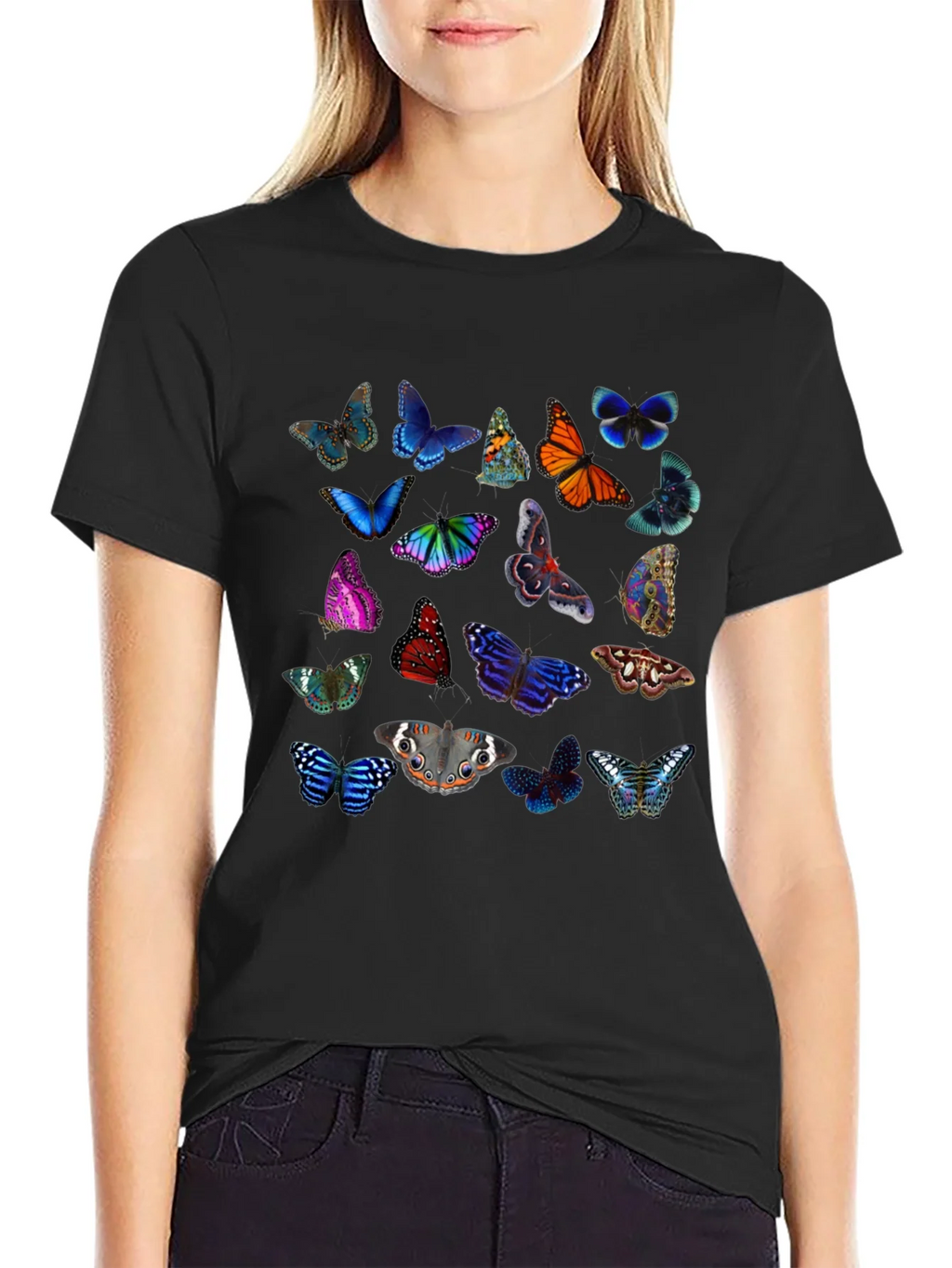 Butterfly Print Crew Neck Short Sleeve T-Shirt product image 2