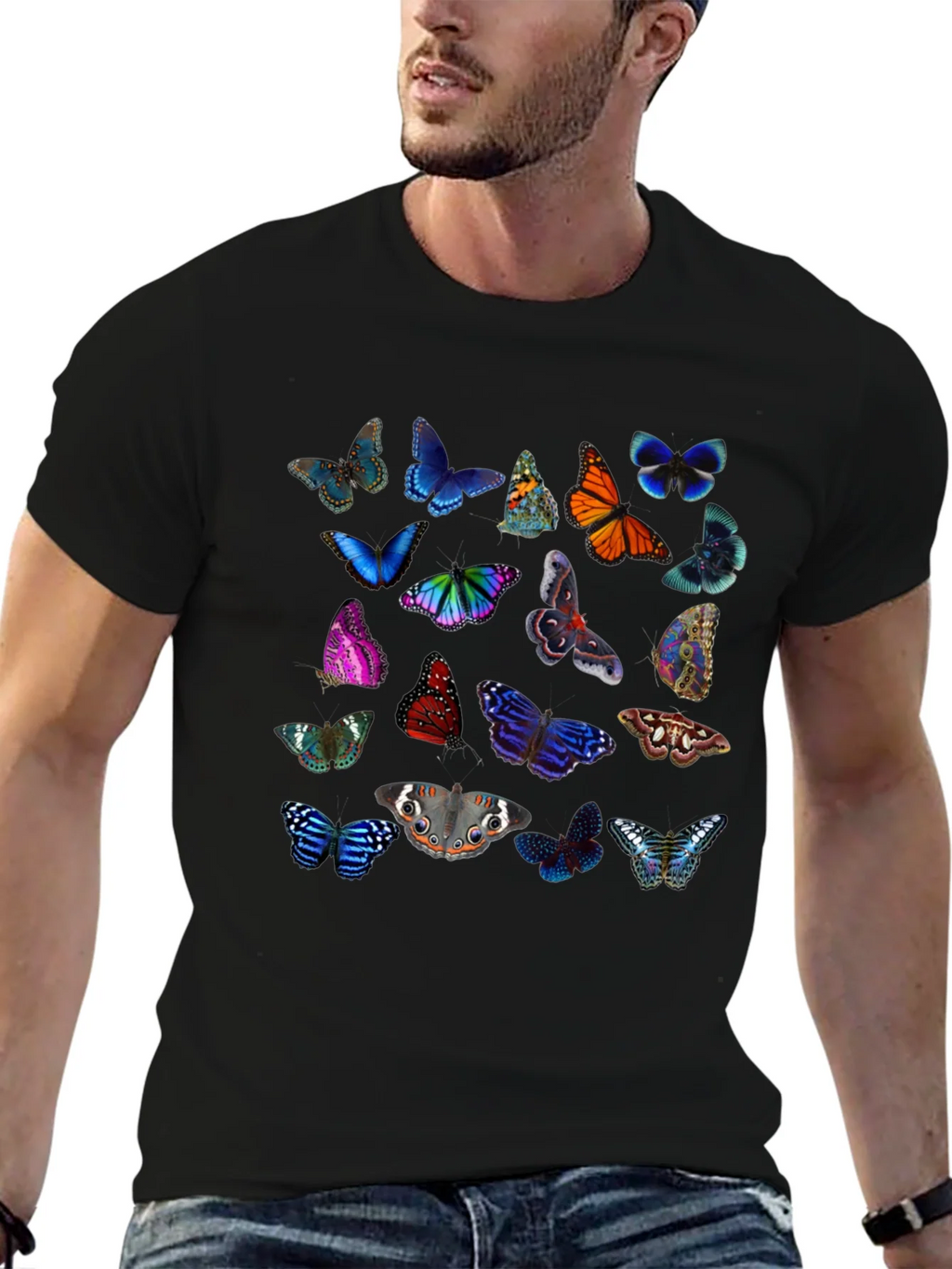 Butterfly Print Crew Neck Short Sleeve T-Shirt product image 6