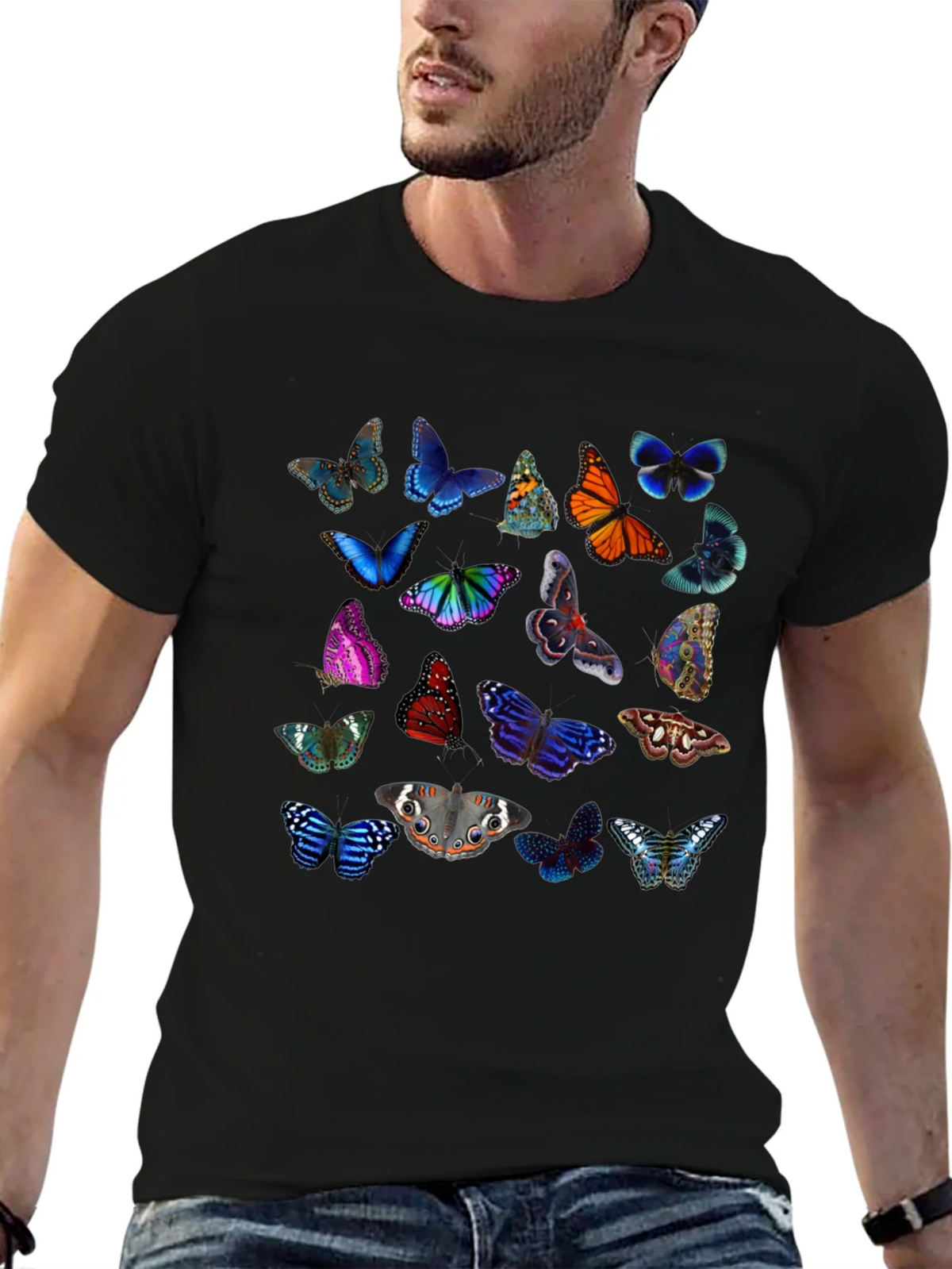 Butterfly Print Crew Neck Short Sleeve T-Shirt product image 6