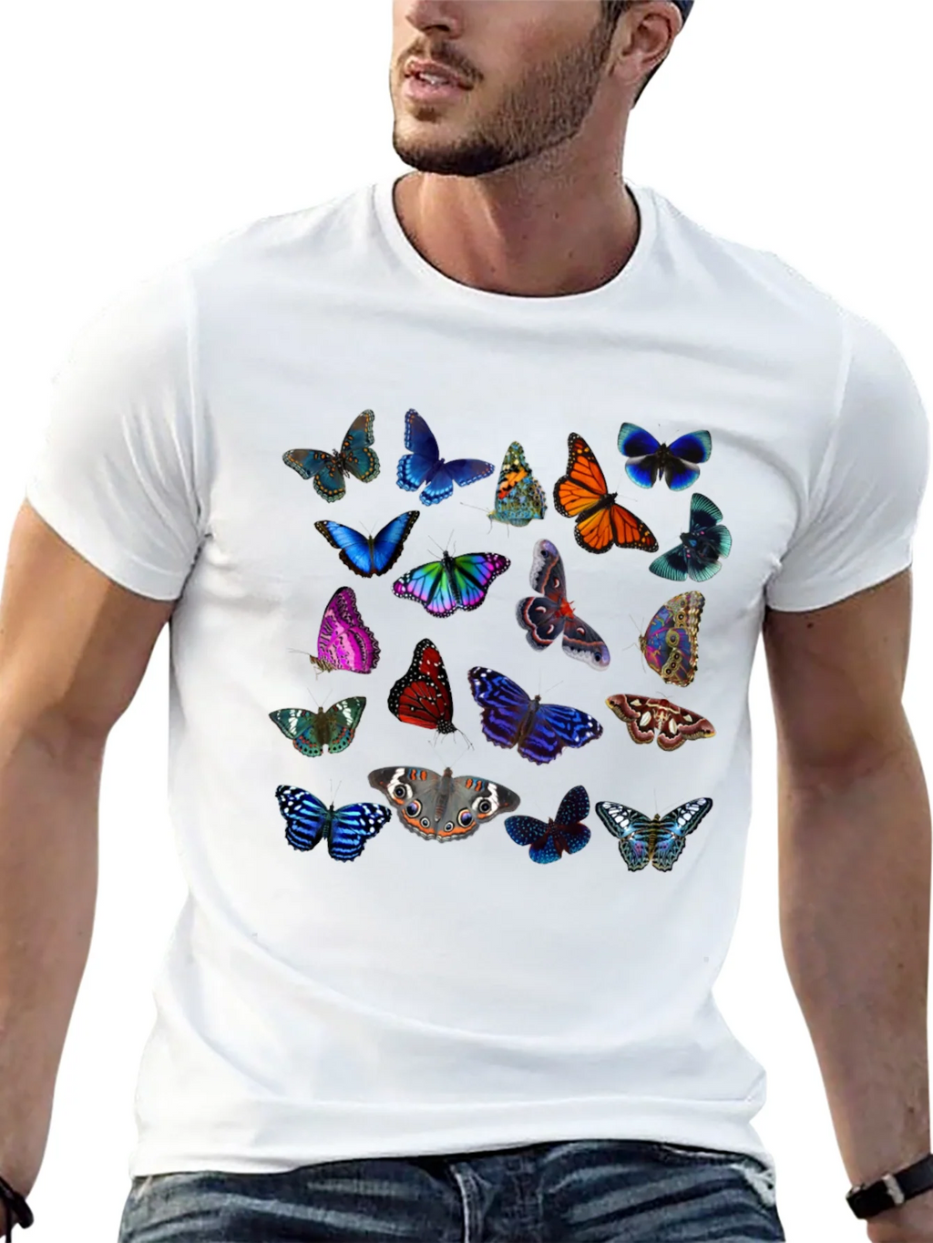 Butterfly Print Crew Neck Short Sleeve T-Shirt product image 12