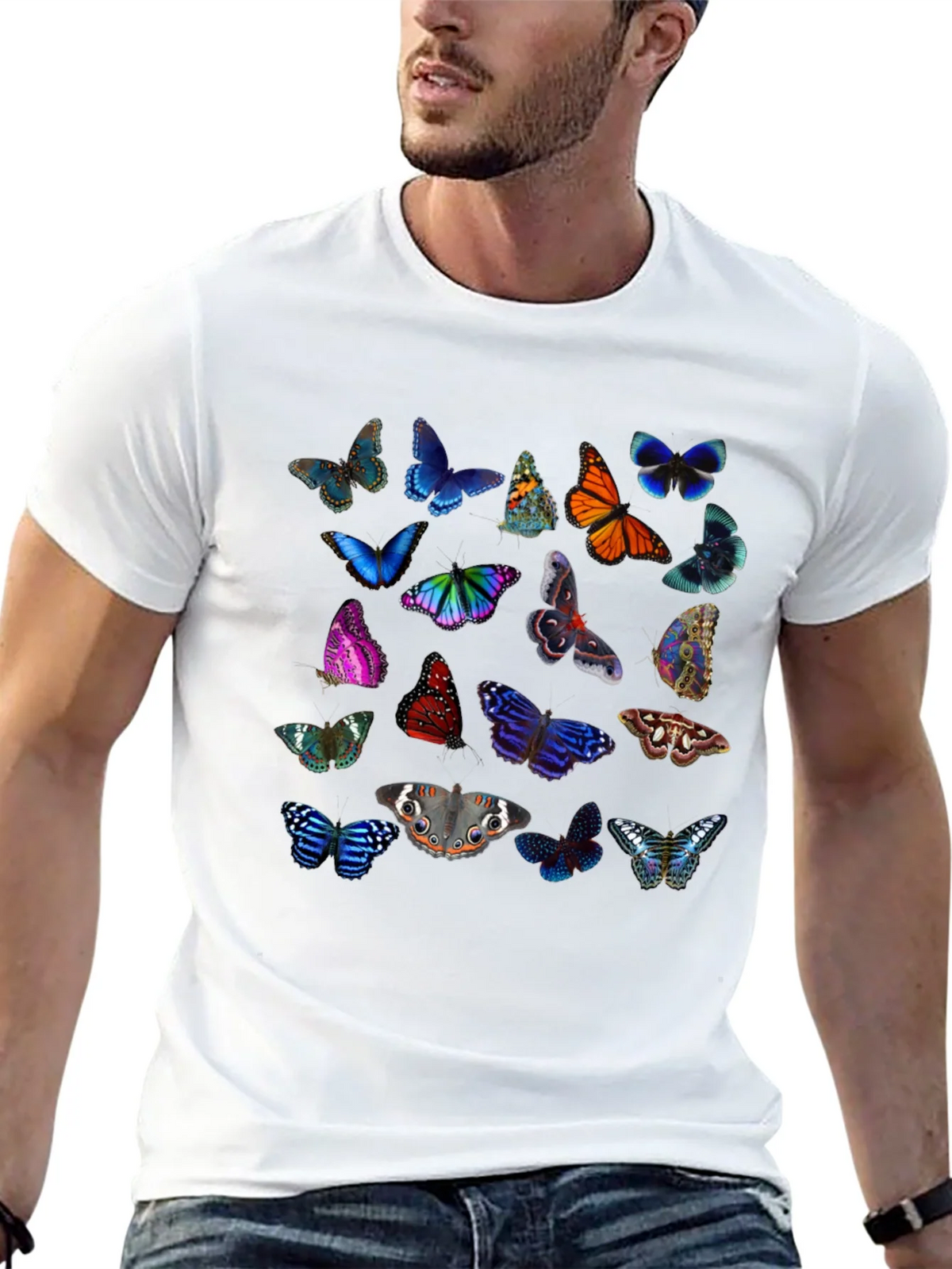Butterfly Print Crew Neck Short Sleeve T-Shirt product image 12
