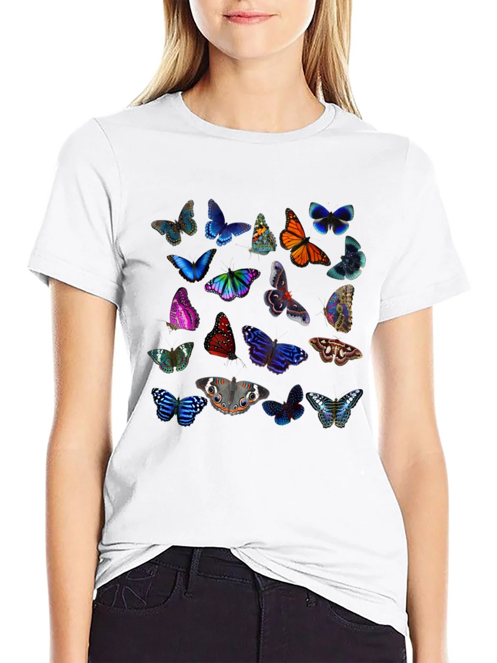 Butterfly Print Crew Neck Short Sleeve T-Shirt product image 8