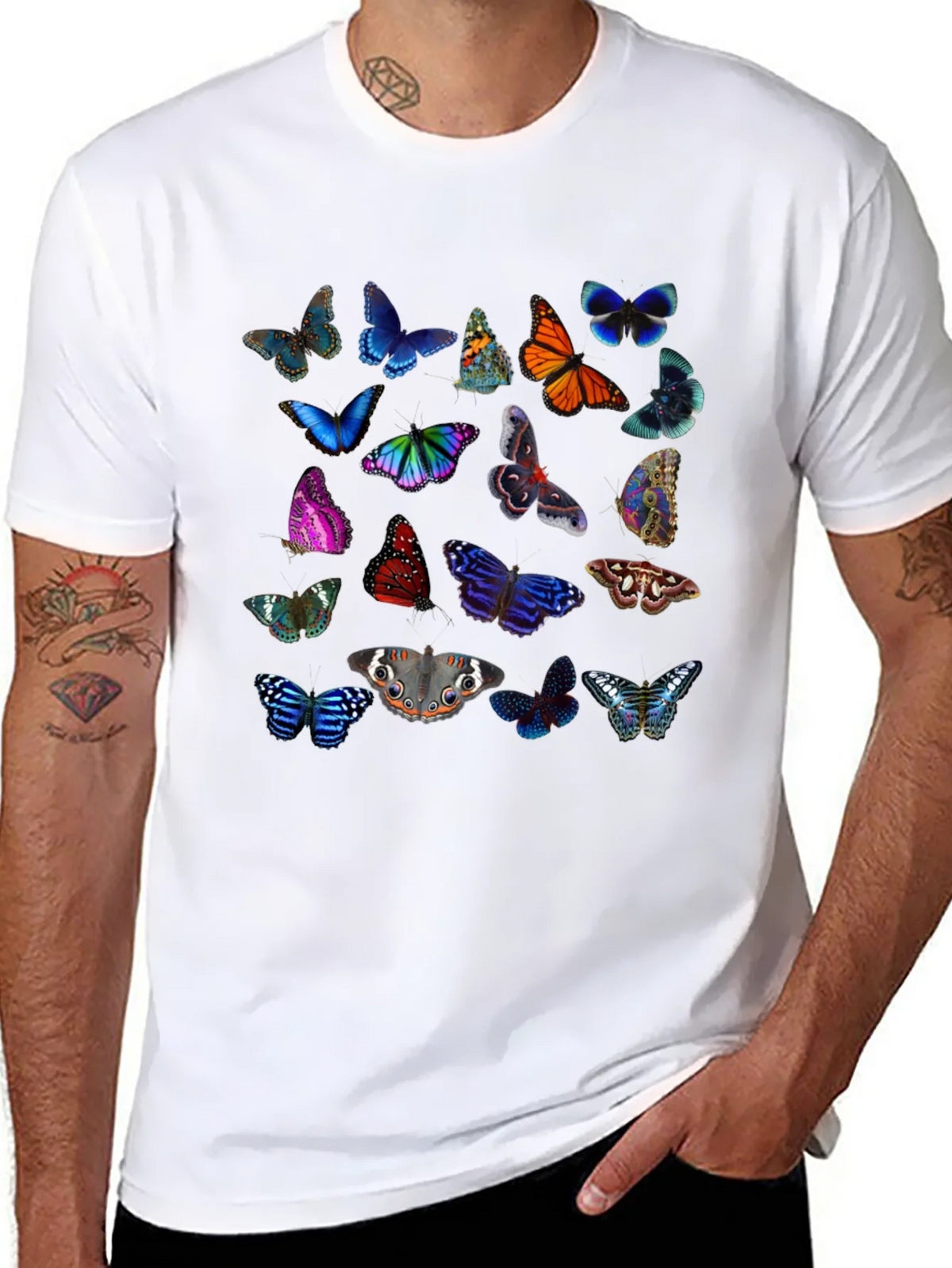 Butterfly Print Crew Neck Short Sleeve T-Shirt product image 7