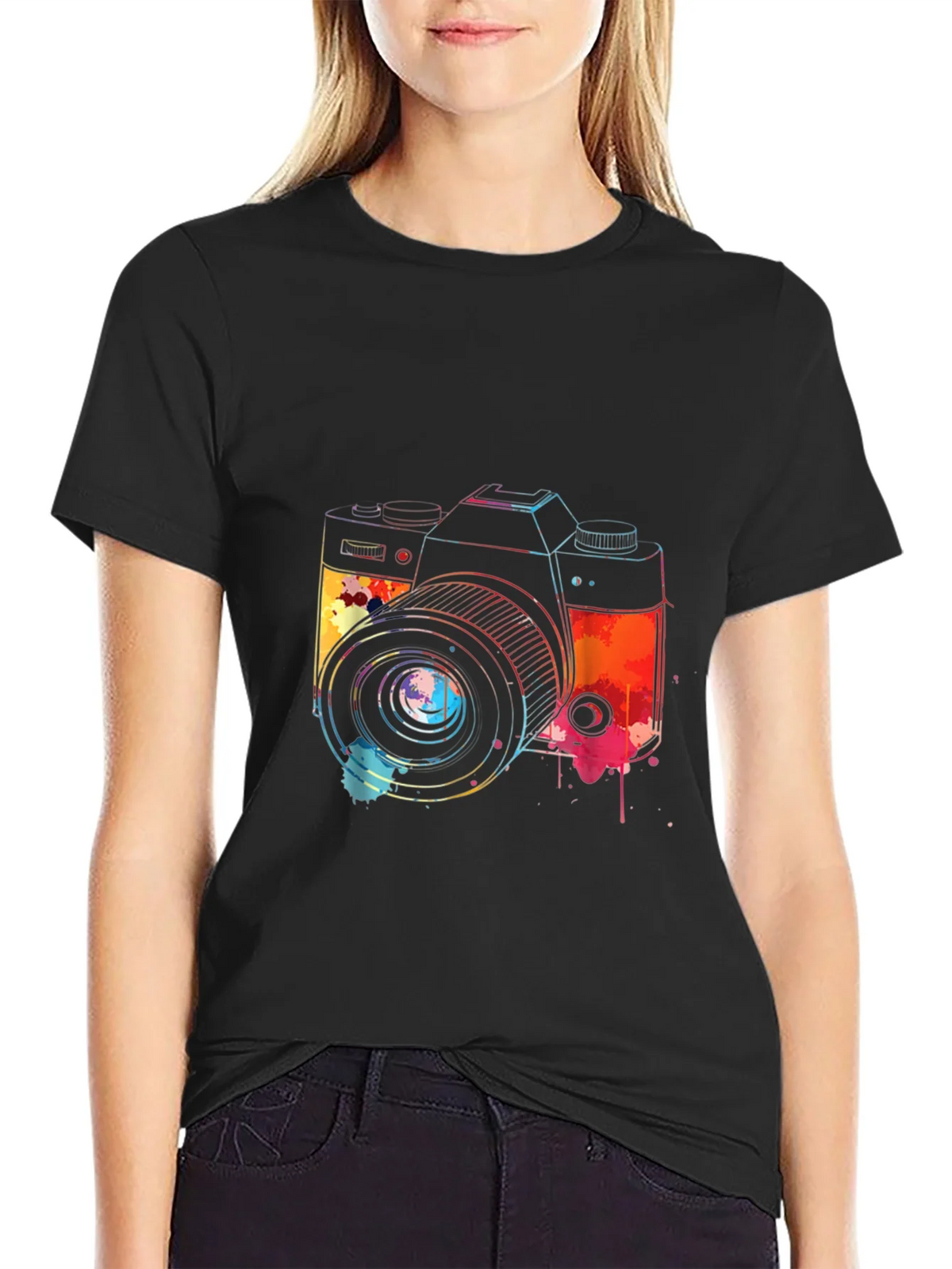 Watercolor Camera Graphic T-Shirt product image 2