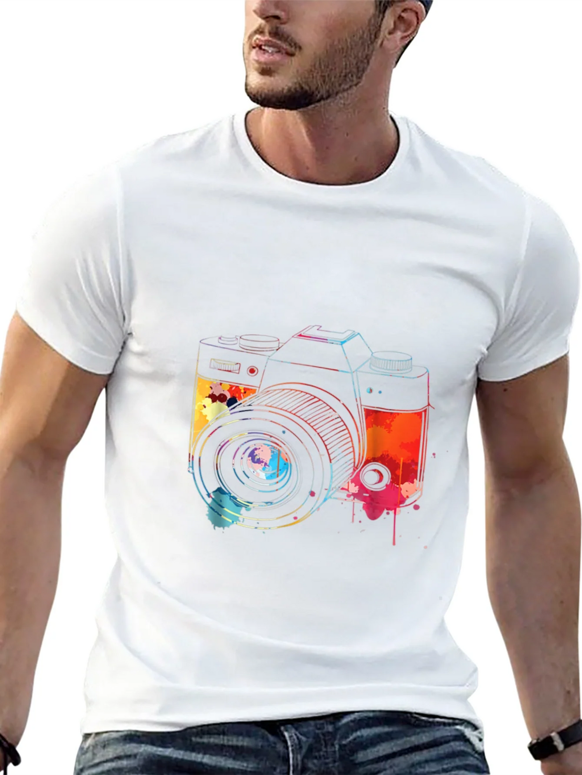 Watercolor Camera Graphic T-Shirt product image 12