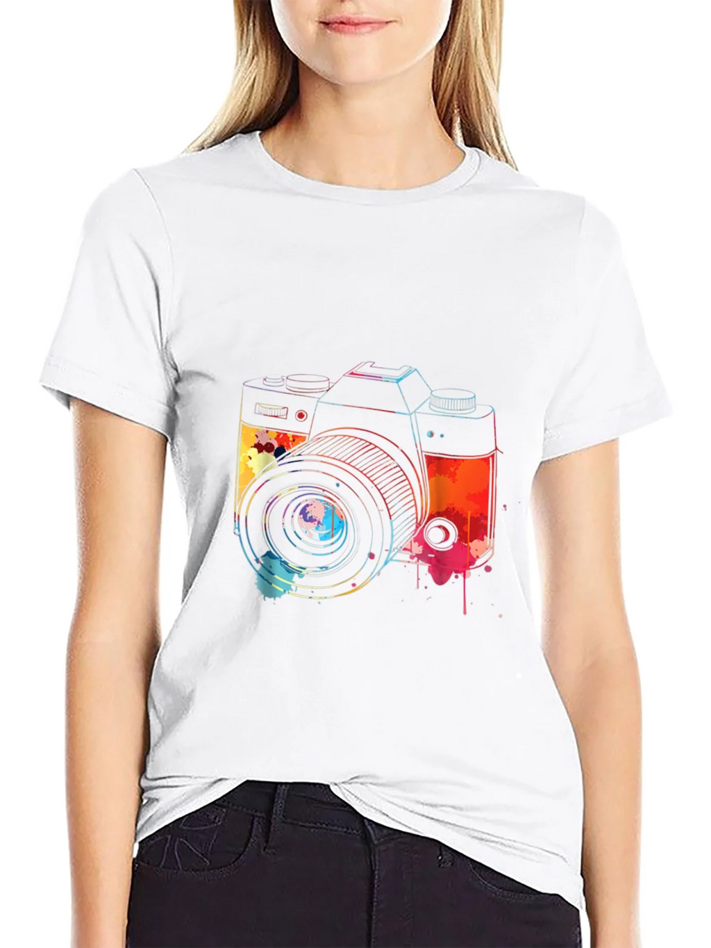 Watercolor Camera Graphic T-Shirt product image 8