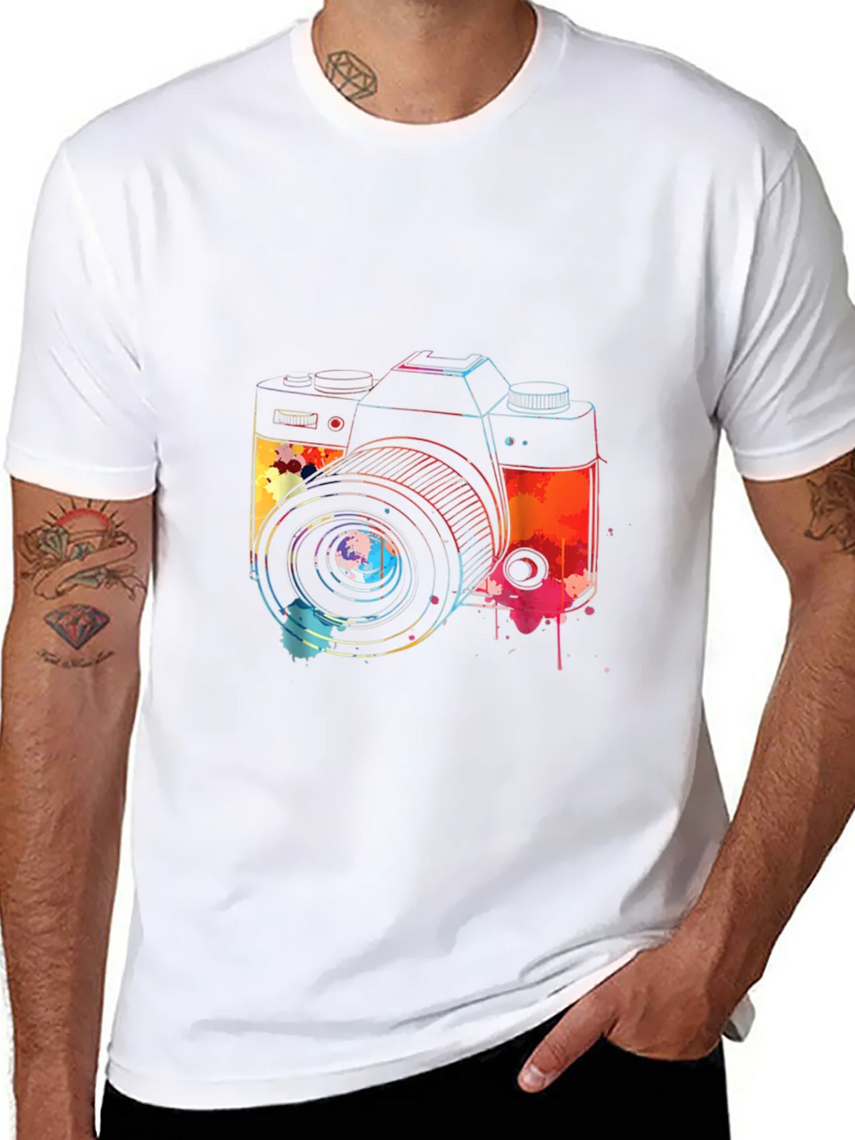 Watercolor Camera Graphic T-Shirt product image 7
