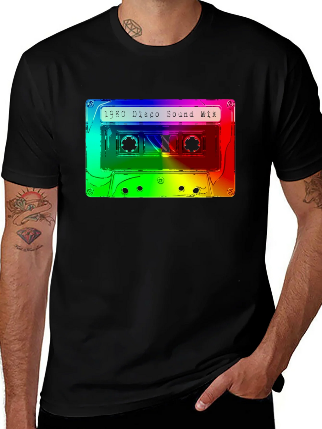 Retro 1980 Disco Sound Mix Graphic T-Shirt product image 1