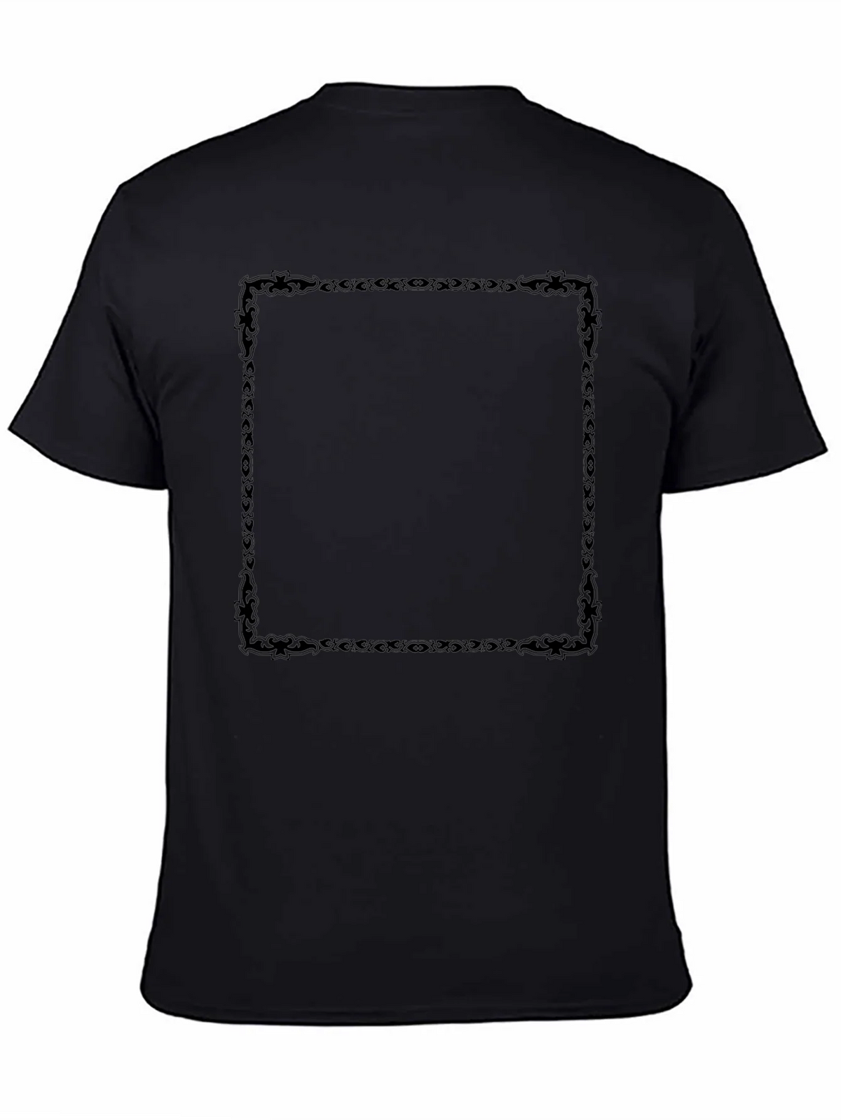 Black T-Shirt with Decorative Square Design product image 4
