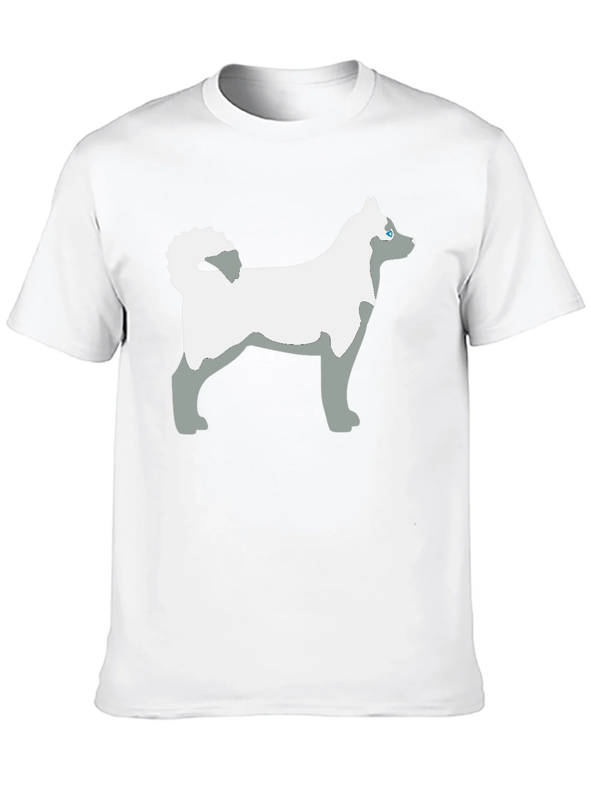Husky Dog Graphic Tee - Black Cotton Casual T-Shirt product image 9
