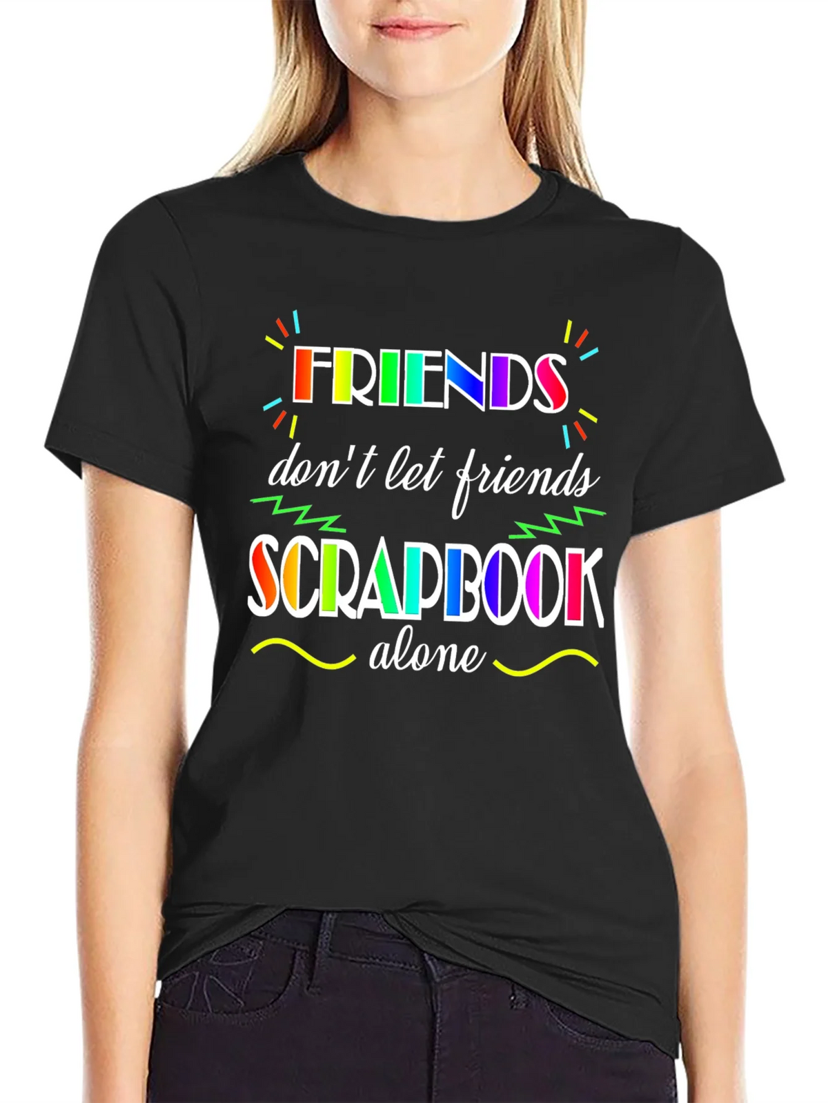 Friends Dont Let Scrapbook Alone T-Shirt product image 2