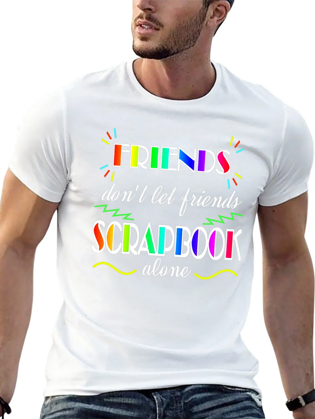 Friends Dont Let Scrapbook Alone T-Shirt product image 12