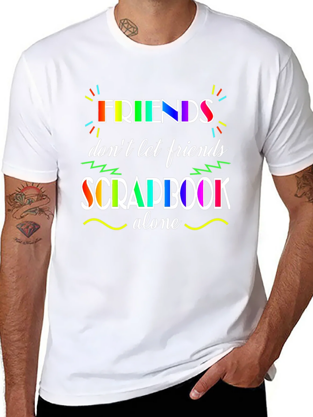 Friends Dont Let Scrapbook Alone T-Shirt product image 7