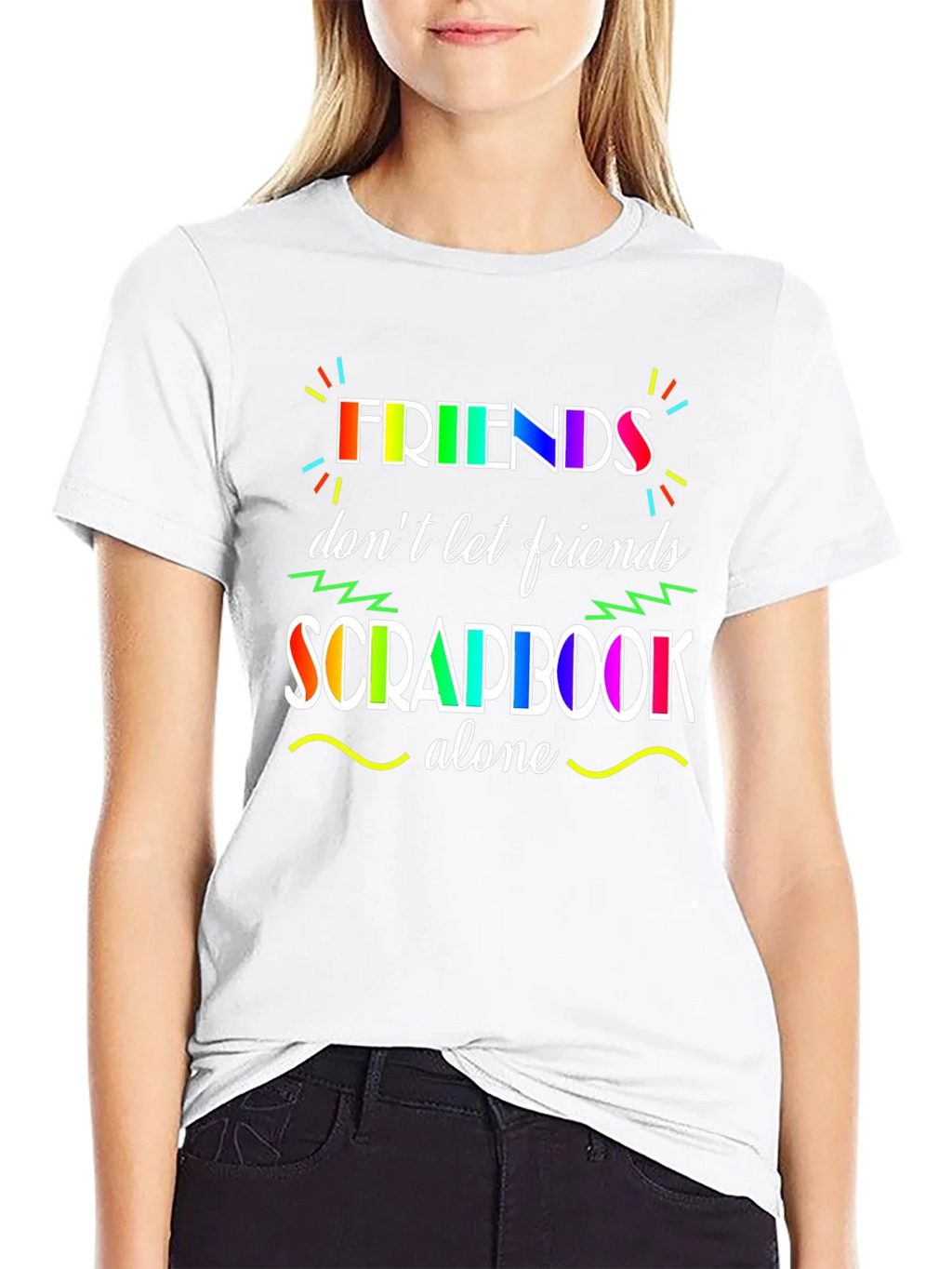 Friends Dont Let Scrapbook Alone T-Shirt product image 8
