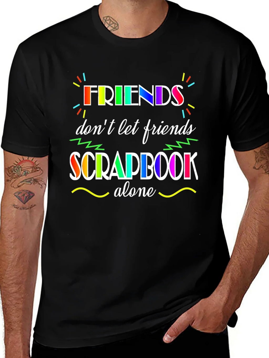 Friends Dont Let Scrapbook Alone T-Shirt product image 1