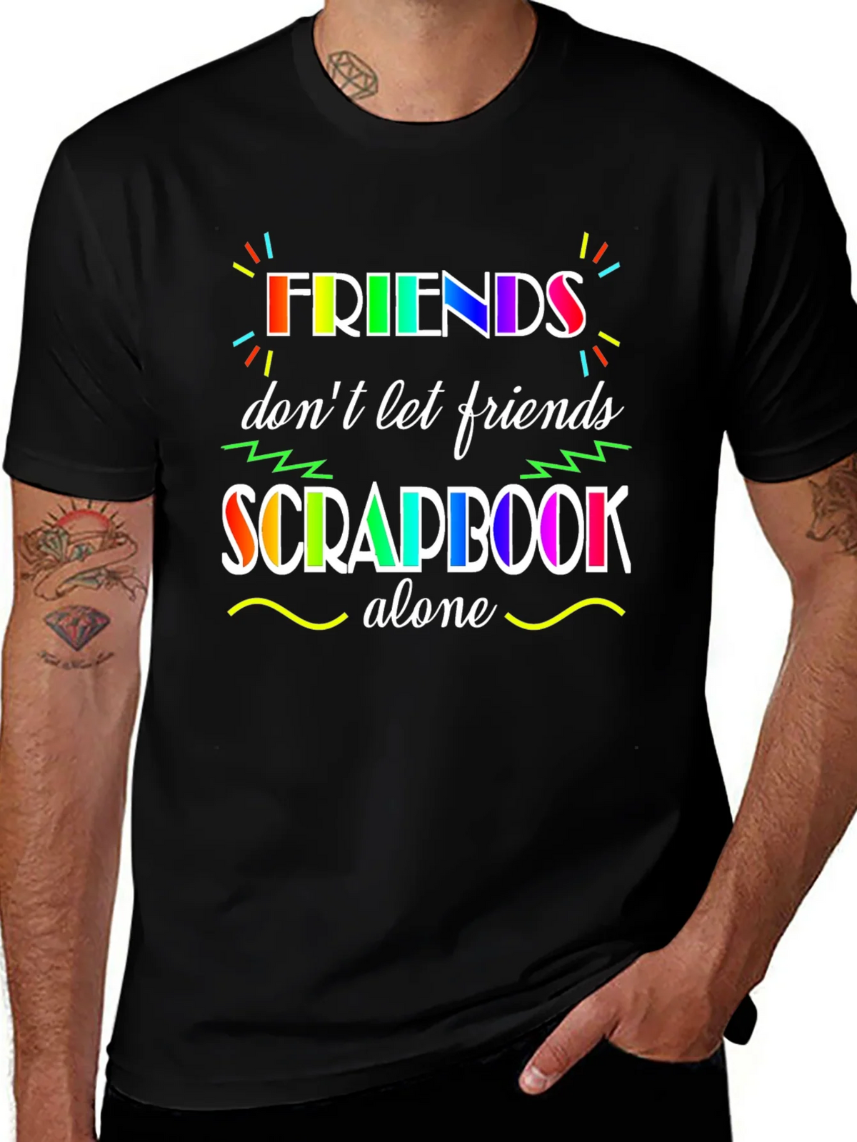 Friends Dont Let Scrapbook Alone T-Shirt product image 1
