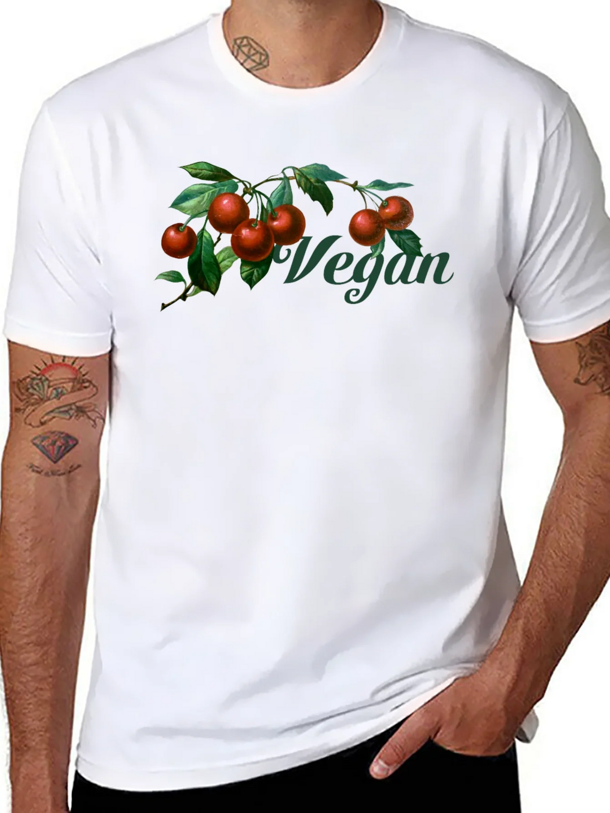 Vegan Cherry Branch Graphic T-Shirt - Unisex product image 7