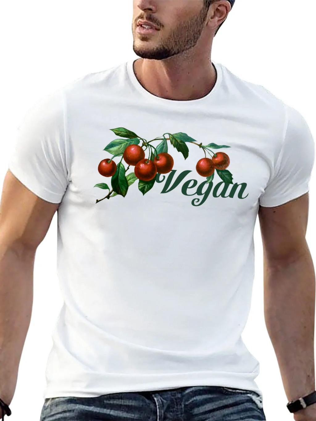 Vegan Cherry Branch Graphic T-Shirt - Unisex product image 12