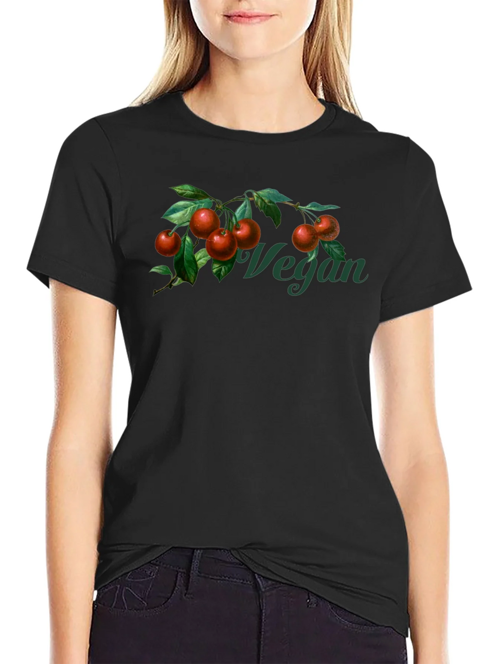 Vegan Cherry Branch Graphic T-Shirt - Unisex product image 2