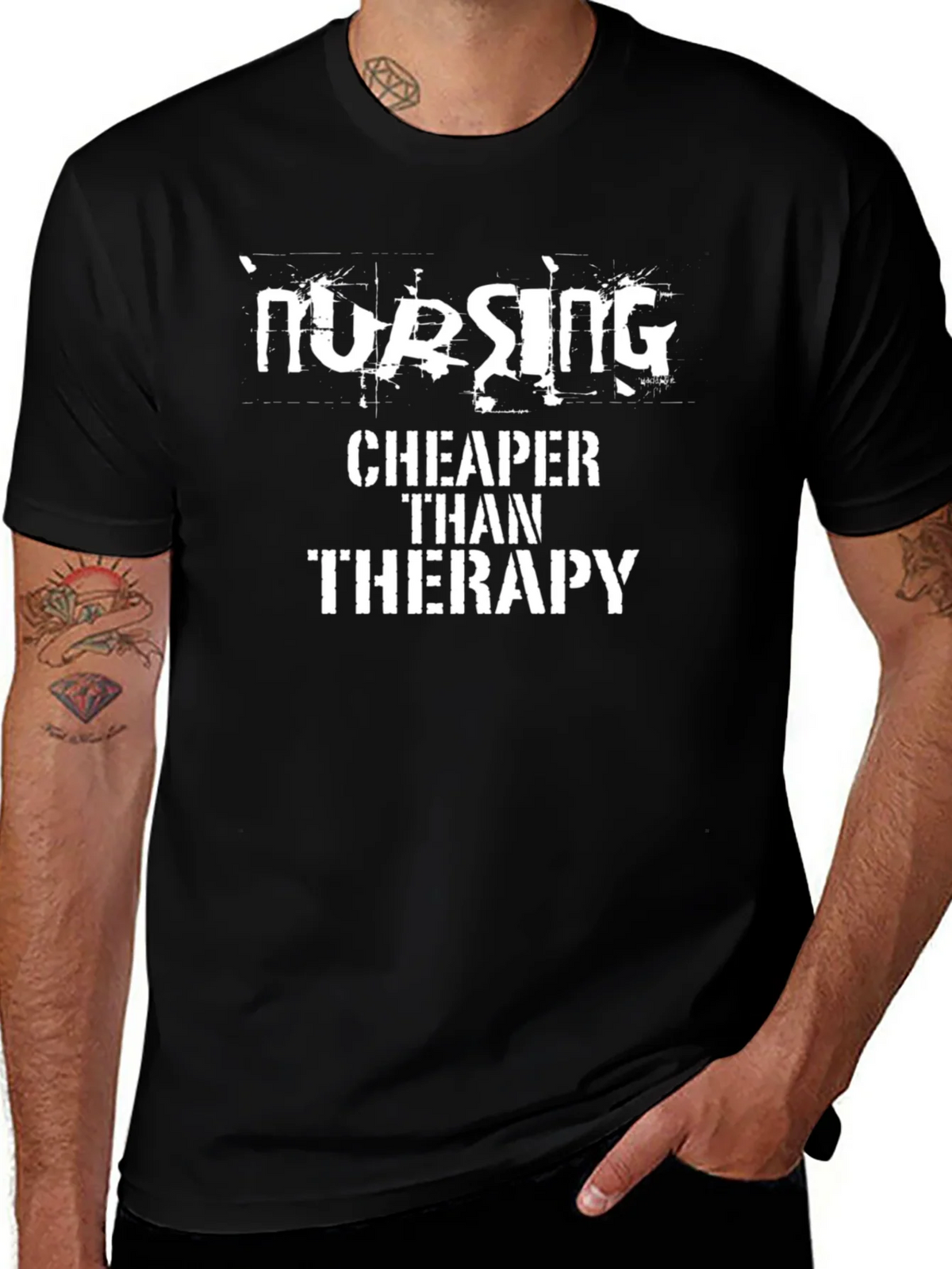 Nursing Cheaper Than Therapy Graphic T-Shirt product image 1