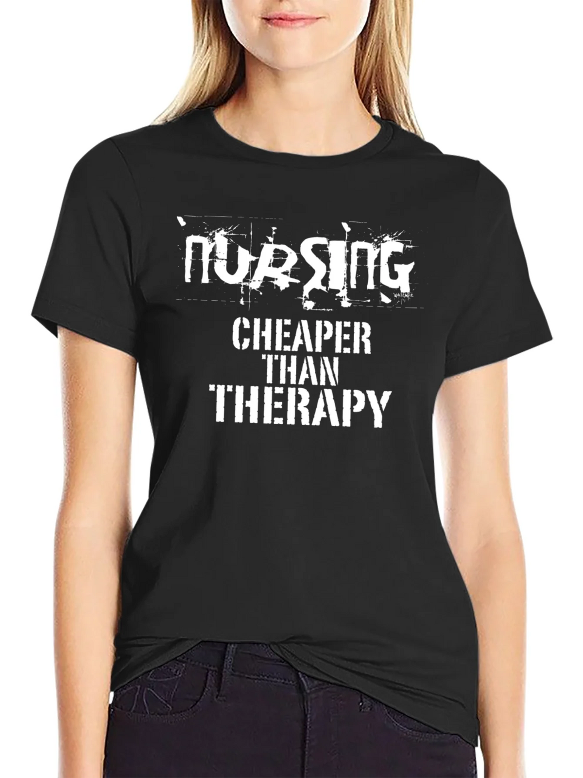 Nursing Cheaper Than Therapy Graphic T-Shirt product image 2