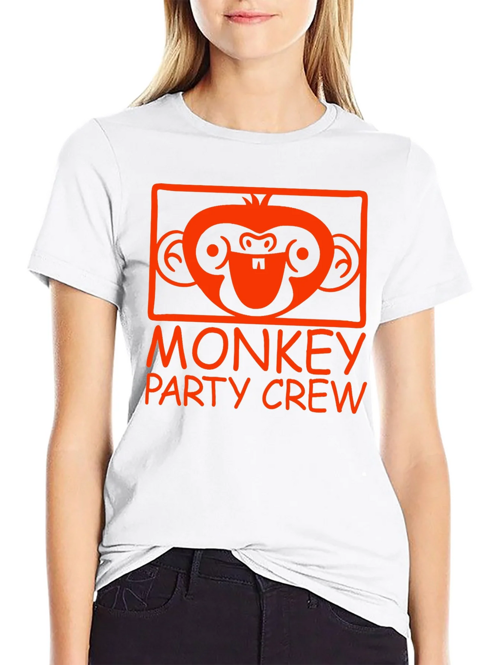 Monkey Party Crew Graphic Tee - Black product image 8