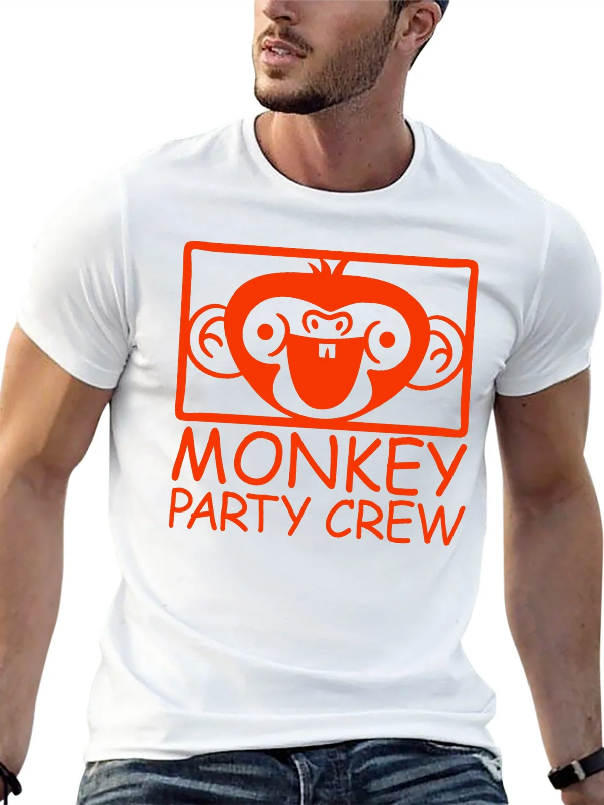 Monkey Party Crew Graphic Tee - Black product image 12