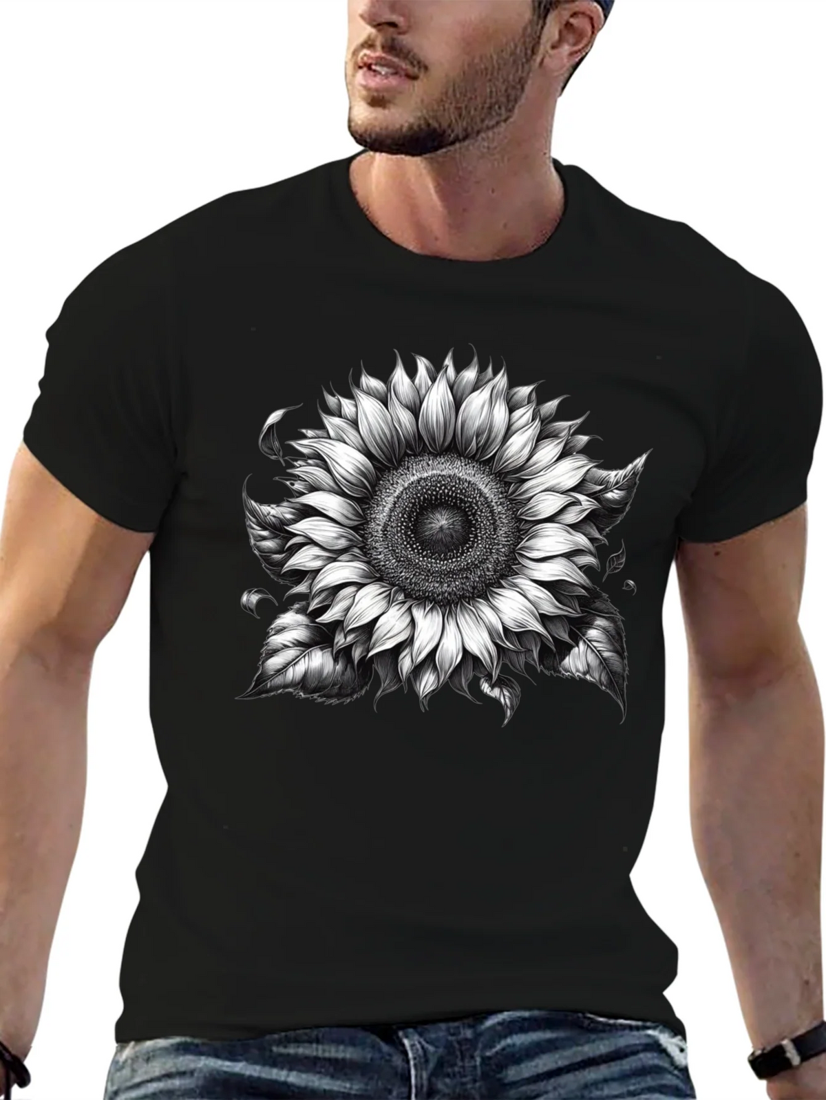 Black Sunflower Graphic Tee product image 6