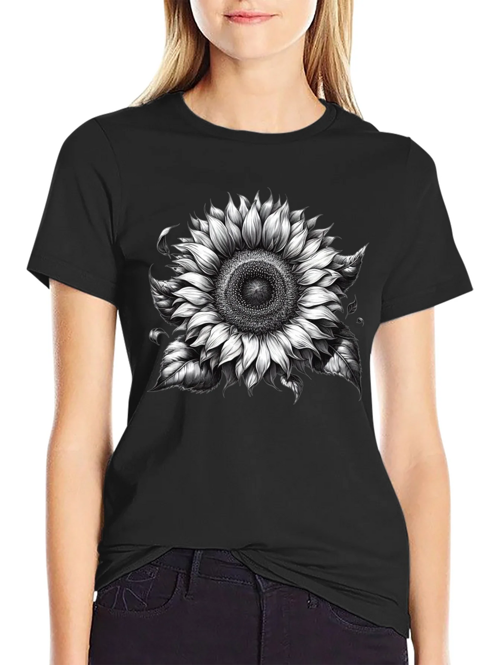 Black Sunflower Graphic Tee product image 2