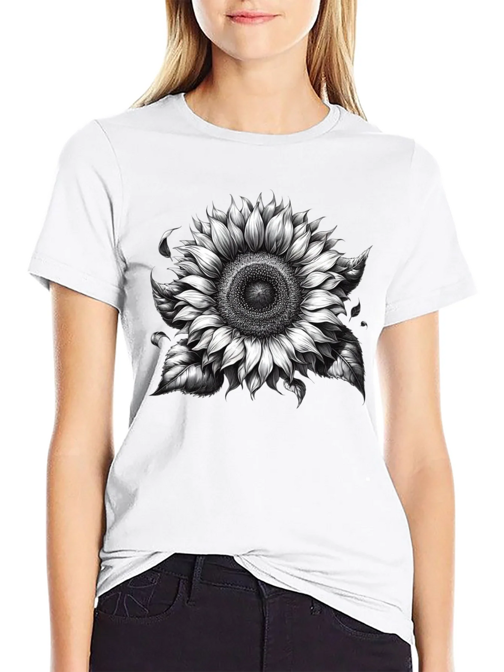 Black Sunflower Graphic Tee product image 8
