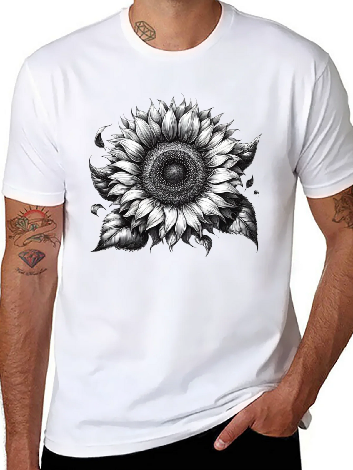 Black Sunflower Graphic Tee product image 7