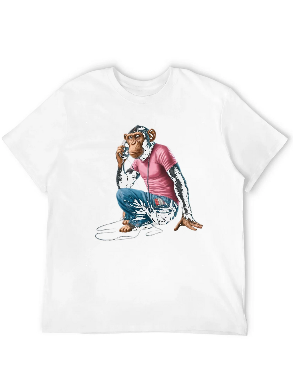 Chimpanzee Phone Call Graphic T-Shirt product image 11