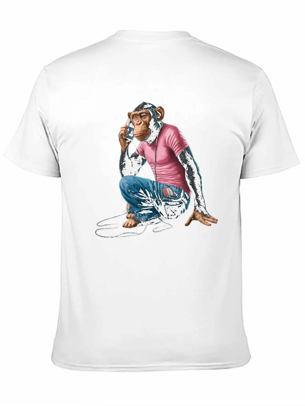 Chimpanzee Phone Call Graphic T-Shirt product image 10