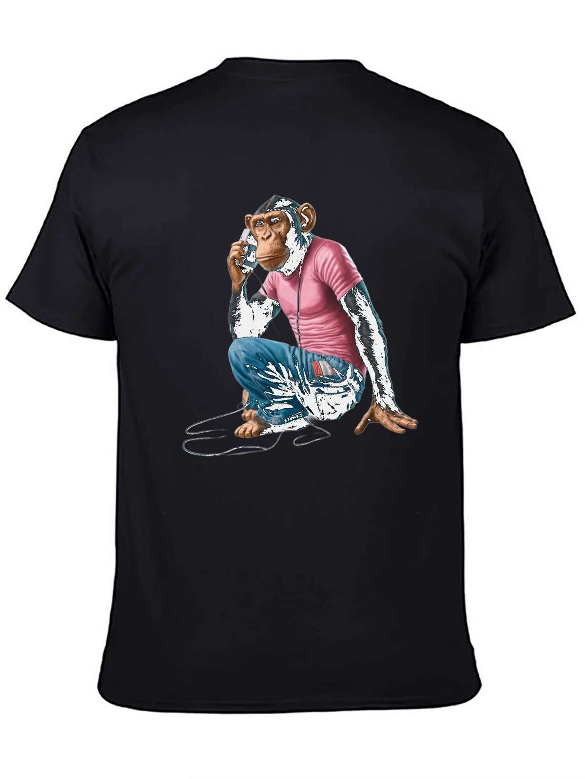 Chimpanzee Phone Call Graphic T-Shirt product image 4
