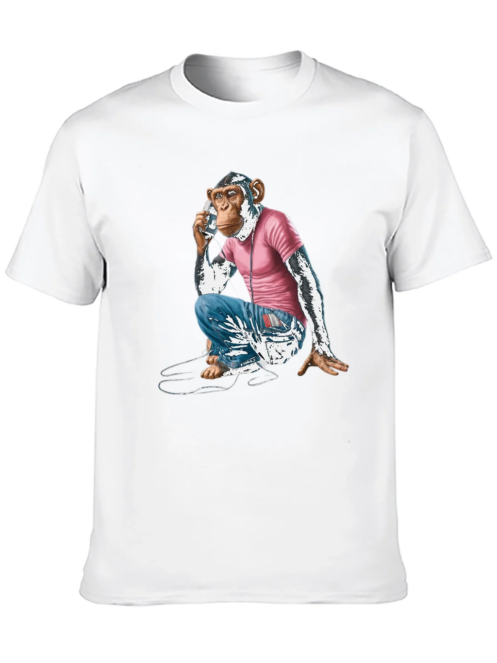 Chimpanzee Phone Call Graphic T-Shirt product image 9