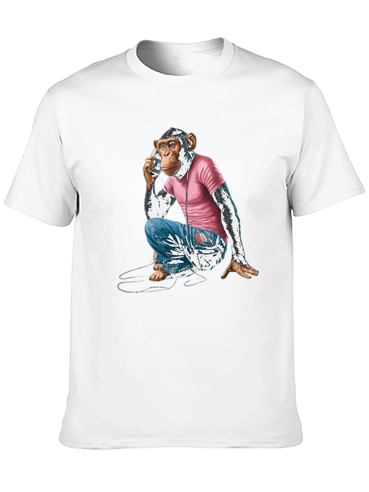 Chimpanzee Phone Call Graphic T-Shirt product image 9