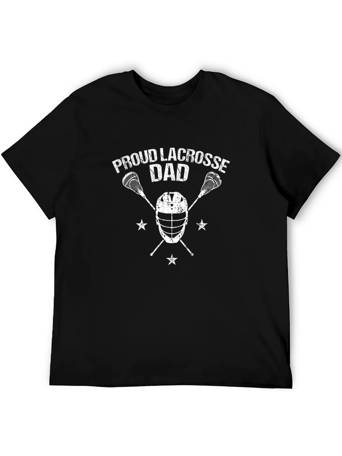 Proud Lacrosse Dad Black T-Shirt product image 5