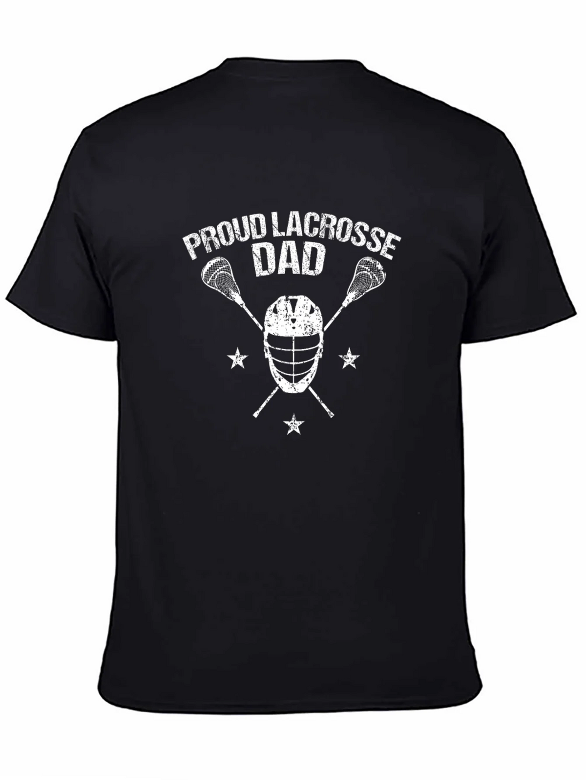Proud Lacrosse Dad Black T-Shirt product image 4
