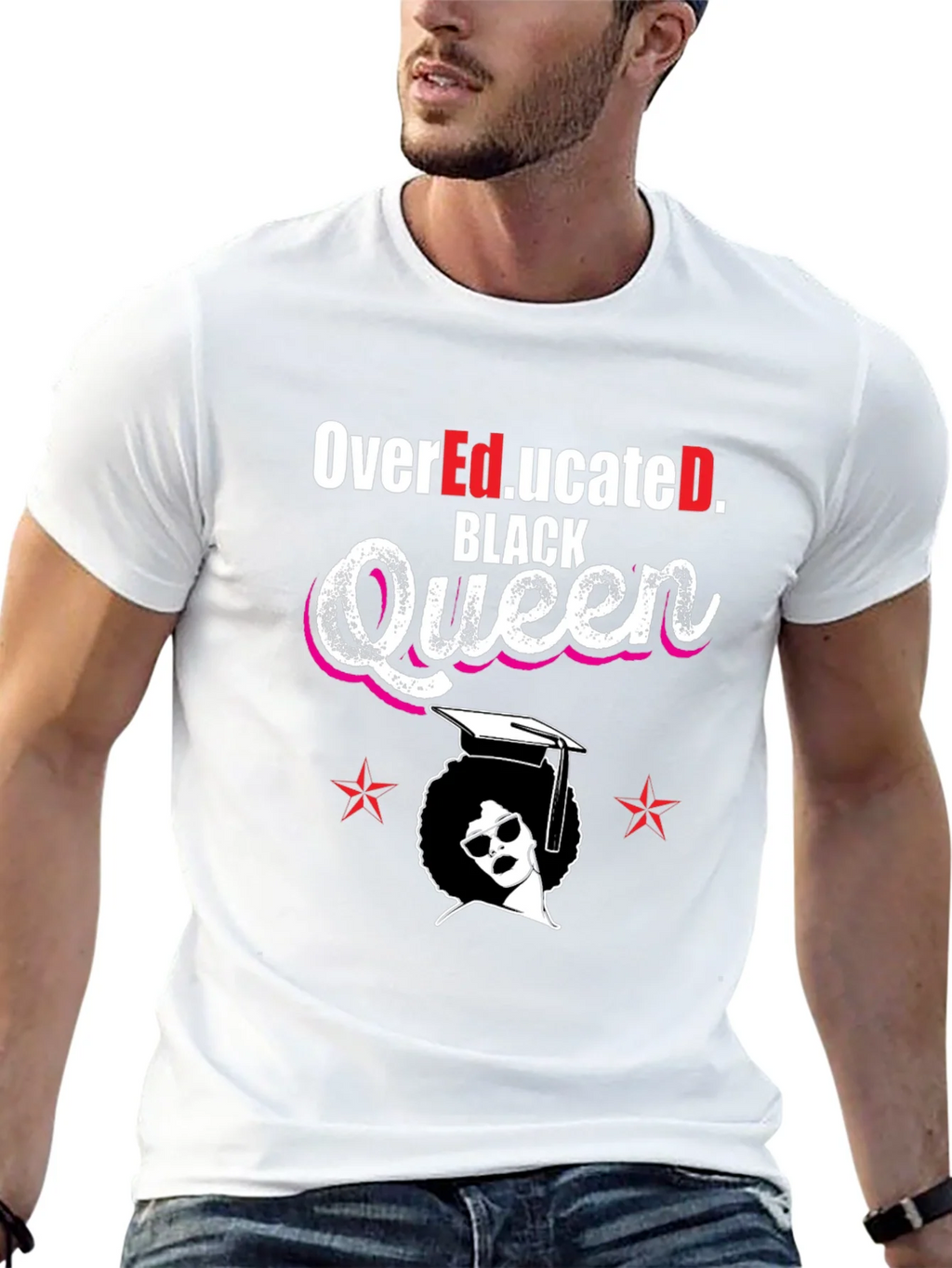 Over Educated Black Queen T-Shirt product image 12