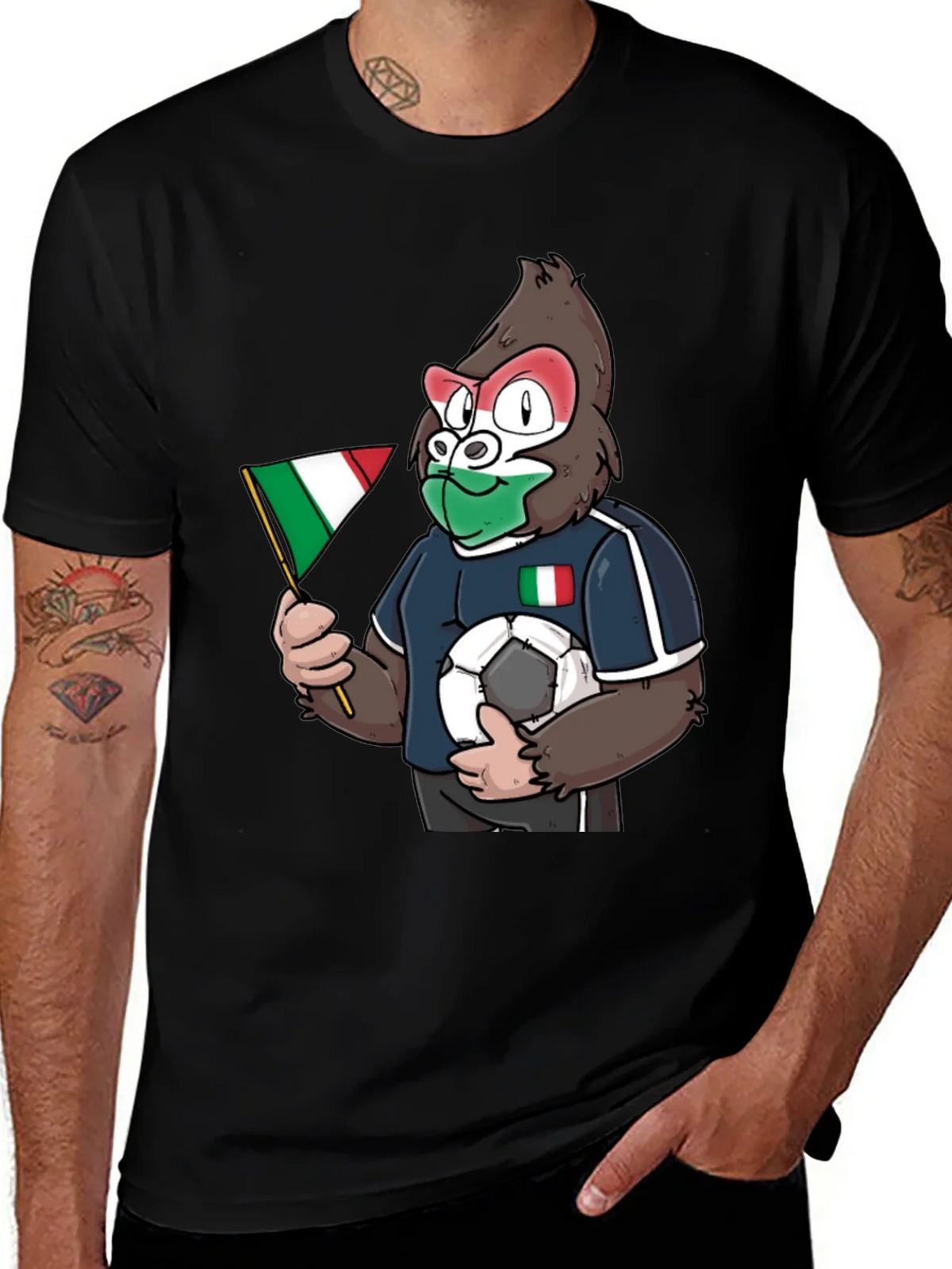 Italy Soccer Gorilla Fan T-Shirt product image 1