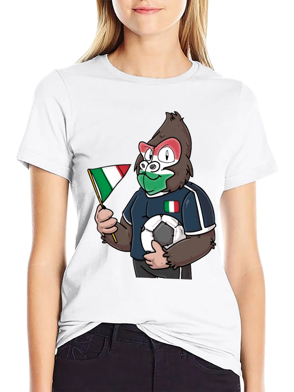 Italy Soccer Gorilla Fan T-Shirt product image 8