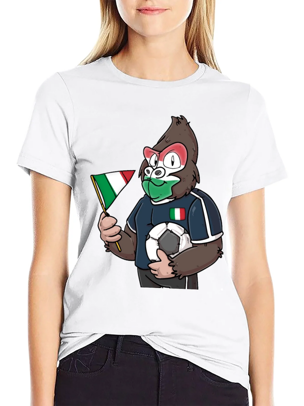 Italy Soccer Gorilla Fan T-Shirt product image 8