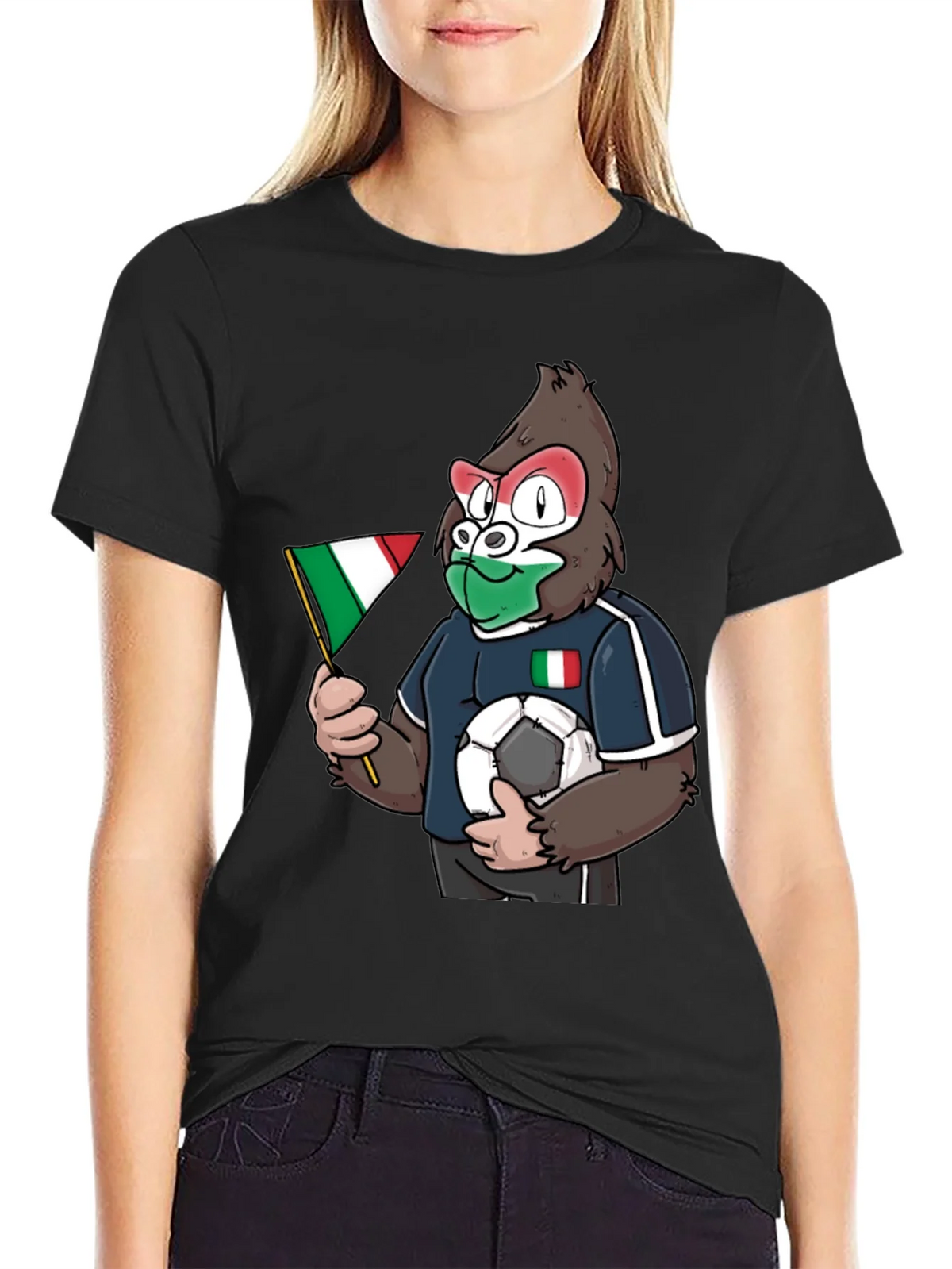 Italy Soccer Gorilla Fan T-Shirt product image 2
