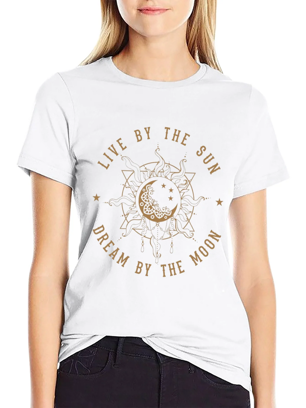 Sun & Moon Graphic Tee - Dreamy Black T-Shirt product image 8