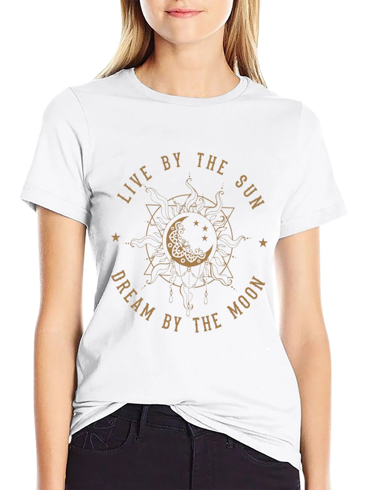Sun & Moon Graphic Tee - Dreamy Black T-Shirt product image 8